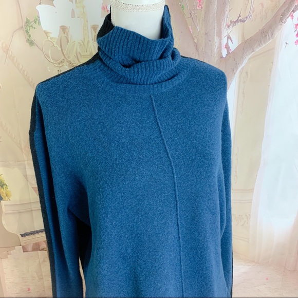 SOLD Athleta Transit Color block Wool Turtleneck Sweater - Picture 7 of 11
